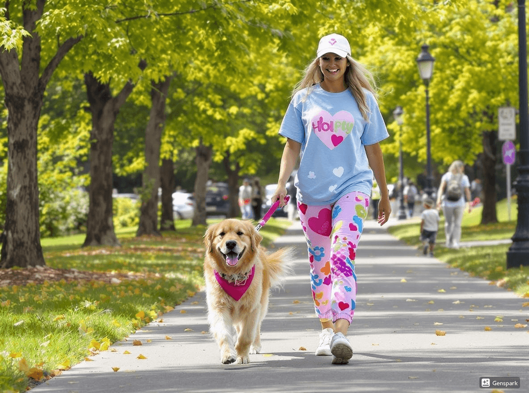 Pet walker with a dog